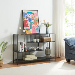 [en. casa] Consola pentru hol Oxelösund neagra 120x33x80 cm [en. casa] (85290390)