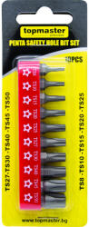 Topmaster Professional Set 10 biti Torx de securitate 1/4, 50 mm, otel calit, Topmaster (330169) Surubelnita
