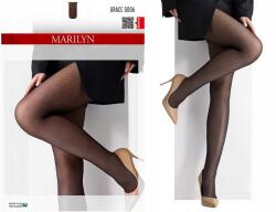 Marilyn Női harisnyanadrág jacquard rombusz mintával Charly G006 Fekete 5/XL