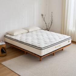 Sincere Furniture [Új modell] Sirius Royal 30 cm téli-nyári, 7 zónás táskarugós matrac gél memóriahabbal, bambusz réteggel, gyapjú és jégselyem huzattal - akár 150 kg-ig | H4 / H4.5 keménység | Sincere 140x200cm (6330-