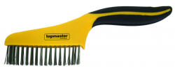 Top Master Pro Perie de sarma din otel inoxidabil 4x16 cu maner bimaterial Topmaster (390802)