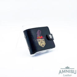 Amnisu D20 wizzard-os fekete fekvő bőr igazolványtartó