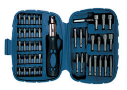 BASIC Set biti cu surubelnita 45 piese din otel CrV, Basic Gadget (390506) Surubelnita