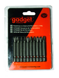 Gadget Set 10 biti surubelnita S2 PH2 x 50 mm din otel tratat Gadget (390715) Surubelnita