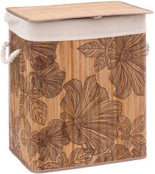 5five Simple Smart Cos de rufe 5Five Blackflora din bambus, 60 litri, natur, 42x31x51 cm (JJ-174702A)