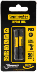 Topmaster Professional Set 2 biti de impact PH3 50 mm magnetici Top Master Pro (338732) Surubelnita