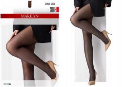 Marilyn Női harisnyanadrág jacquard rombusz mintával Marilyn Charly G006 Fekete 5/XL