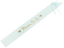 PartyDeco Panglică Mom to Be albastră 75 cm