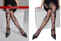 Marilyn Női vékony harisnyanadrág virágmintával Marilyn Allure G008 Fekete 5/XL (EMRG008BL5)