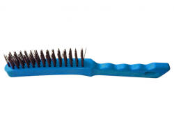 Basic Perie de sarma cu maner din plastic, 3 randuri, pentru curatare (340508)