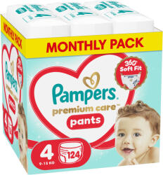 Pampers Пелени-гащи Pampers Premium Care - Размер 4, 9-15 kg, 124 броя (1100051053) - baby