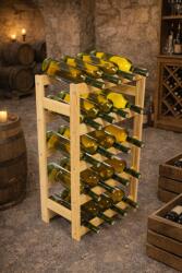 Unic Spot Etajera vin, 5 rafturi, lemn masiv de molid, 44x25x70 cm Raft