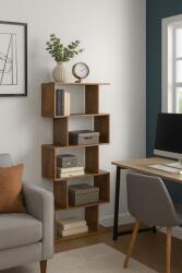 Unic Spot Biblioteca Zig-zag, maro, 70x24x190.5 cm Biblioteca