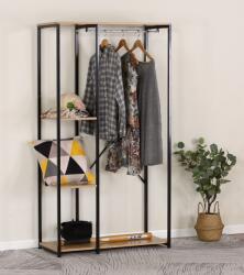 Unic Spot Suport haine cu 3 rafturi, UnicSpot, negru, 90x40.4x167 cm