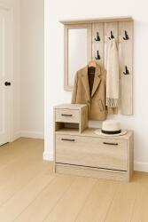 Unic Spot Set mobilier hol Filio, stejar alb, 90x22x116 cm