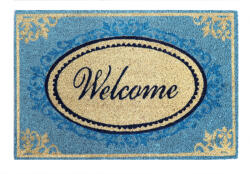 Unic Spot Covoras intrare Koko design Welcome albastru, 40x60 cm Covor