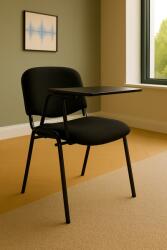 Unic Spot Scaun vizitator cu masa rabatabila, negru, 53x40x76 cm