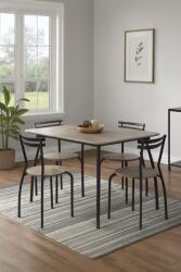 Unic Spot Set masa Vega cu 4 scaune, stejar, 120x80x76 cm