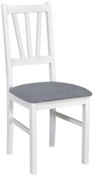 Unic Spot Scaun living/bucatarie Bosini 5, alb/gri catifea, 40x43x94 cm, UnicSpot