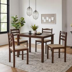 Unic Spot Set masa Parma cu 4 scaune, Maro, 110x70x73cm, UnicSpot