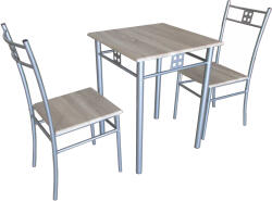 Unic Spot Set masa Maya cu 2 scaune, alb, 60x60x76 cm