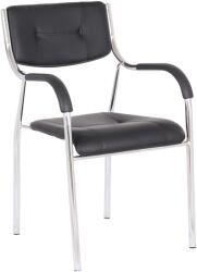Unic Spot Scaun vizitator cu manere, negru, 53.5x57x87 cm