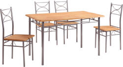 Unic Spot Set masa Vera cu 4 scaune, natur, 120x70x74 cm