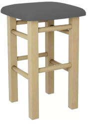Unic Spot Taburet bucatarie Remix, sonoma/gri catifea, 31x47 cm