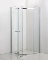 Unic Spot Cabina de dus semirotunda, cadru cromat, 90x90x190 cm