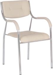 Unic Spot Scaun vizitator cu manere, bej, 53.5x57x87 cm