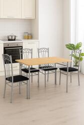 Unic Spot Set masa Emma cu 4 scaune, natur, 110x70x72 cm, UnicSpot