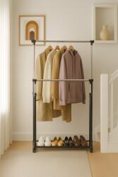 Unic Spot Stand haine dublu, negru, 83x43x94-168 cm