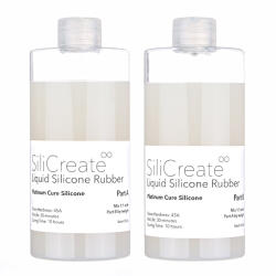 SiliCreate Cauciuc siliconic lichid SiliCreate, cu întărire prin platină, mediu-ferm, Shore 45A - Cantitate - 1 kg (SC-LS-45A-1000)