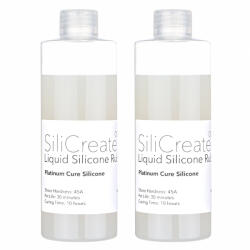 SiliCreate Cauciuc siliconic lichid SiliCreate, cu întărire prin platină, mediu-ferm, Shore 45A - Cantitate - 500 g (SC-LS-45A-500)