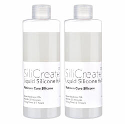 SiliCreate Cauciuc siliconic lichid SiliCreate, cu întărire prin platină, moale, Shore 0A - Cantitate - 500 g (SC-LS-0A-500)