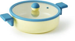 Neoflam Cratiță joasă Danish, 24 cm - 2.5 L, cu capac din sticlă (EK-DG-L24)