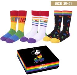 Cerda Set 3 perechi sosete Mickey Mouse Rainbow, 35-41