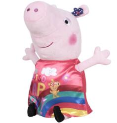 Play by Play Jucarie din plus Peppa Pig cu rochie din satin - Just so Happy, 17 cm