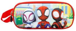 KARACTERMANIA Penar 3D Spiderman Traffic cu 2 compartimente, 22x9.5x8 cm Penar