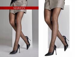 Marilyn Női vékony harisnyanadrág finom mintával Marilyn Charly G007 Fekete 3/4