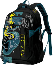 Spirit Fitness Rucsac Spirit Pattern Graffiti, Negru/Galben, 49x35x16 cm