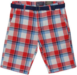 Mayoral Pantaloni scurti rosii cu carouri si curea (6265), 12 ani / 152 cm