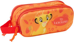 SAFTA Penar 3D Lion King cu 2 compartimente, 21x8x6 cm Penar