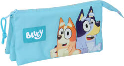 SAFTA Penar Bluey cu 3 compartimente, 22x12x3 cm Penar