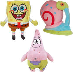 Play by Play Set 3 jucarii din plus Spongebob 21 cm, Gary 15 cm si Patrick 25 cm