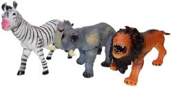 UP Int'l Set 3 figurine din cauciuc animale salbatice, Zebra/Elefant/Leu, 22 - 26 cm Figurina