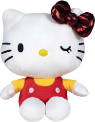 Play by Play Jucarie din plus Hello Kitty cu salopeta rosie, Editie aniversara, 16 cm