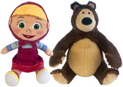 PTS Set 2 jucarii din plus Masha (18 cm ) si Ursul (20 cm)