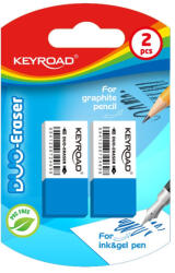 Keyroad Radír, 2 db/bliszter, Keyroad Duo, fehér-kék (KR971644) - mystock