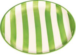 Zafferano Farfurie pentru mic dejun Lido Righe, în dungi, 21 cm, verde (RIG1005)